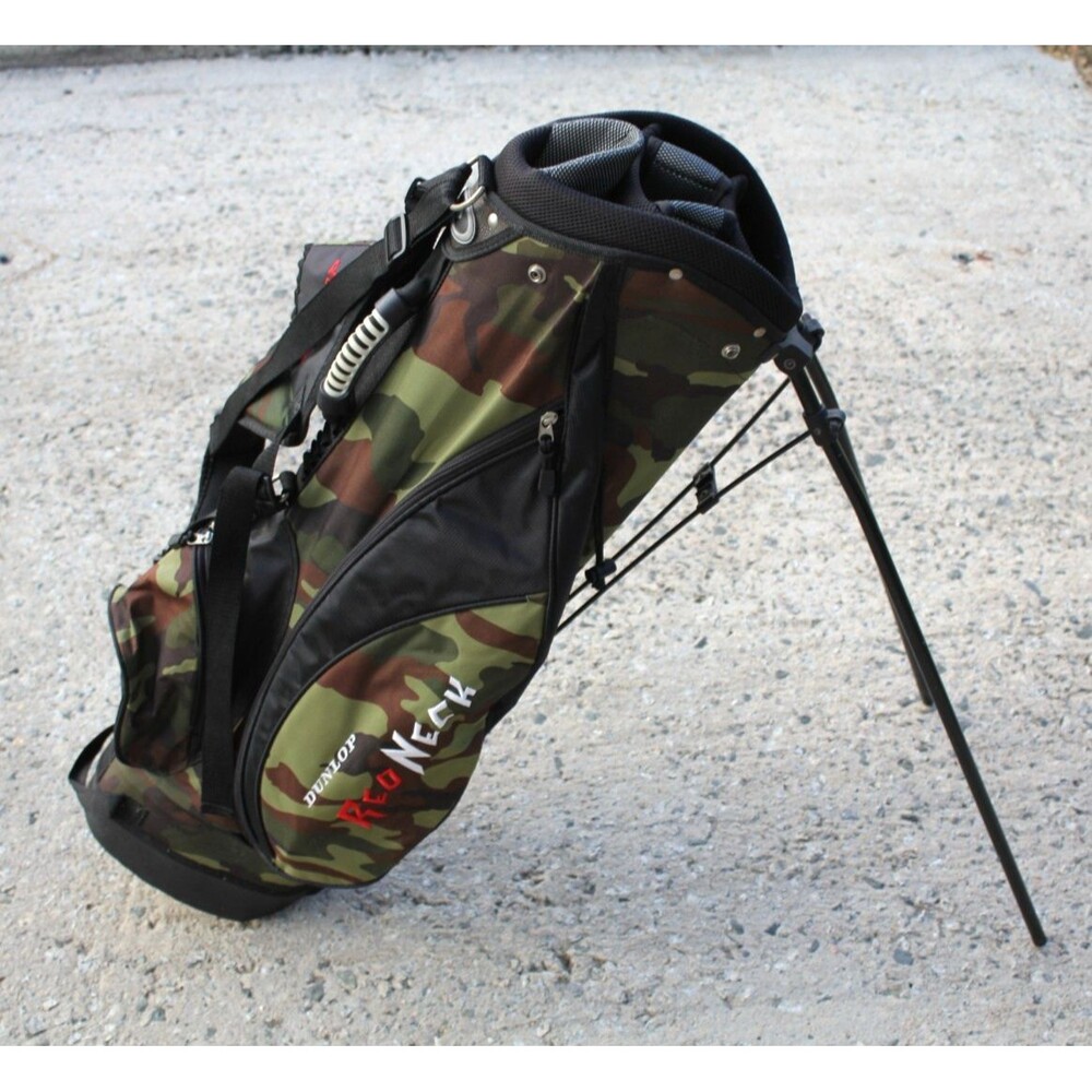 HTF (broken bottom) Dunlop RedNeck Camo Golf Bag HTF w/Built in Stand Camouflage